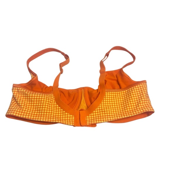 Cacique yellow and orange gingham unlined underwire bra size 38C - Picture 3 of 10